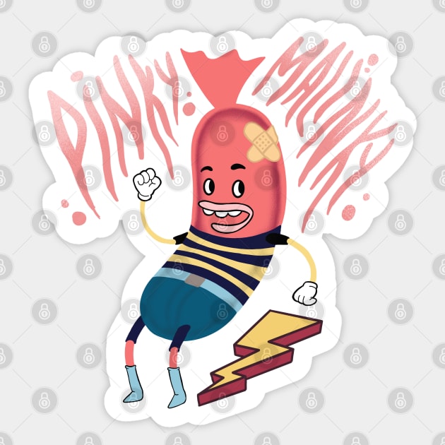 Pinky Malinky Sticker by atomiqueacorn